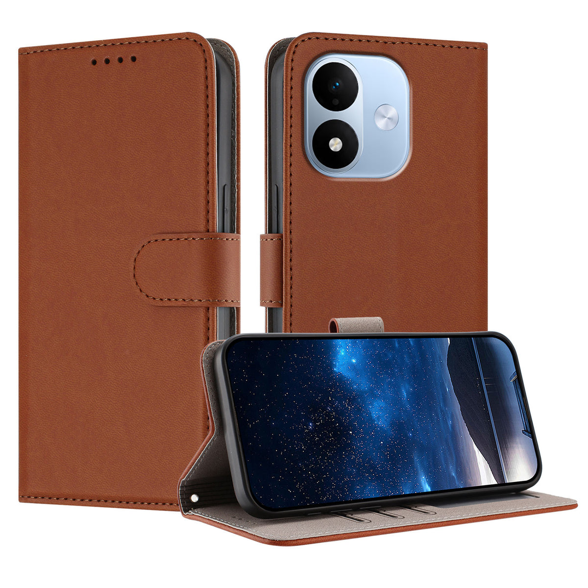 Xiaomi Redmi Note 17 Pro 5G Läderfodral Enfärgat mobilfodral med Plånbok
