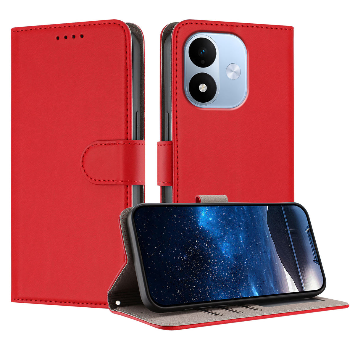 Xiaomi Redmi Note 17 Pro 5G Läderfodral Enfärgat mobilfodral med Plånbok