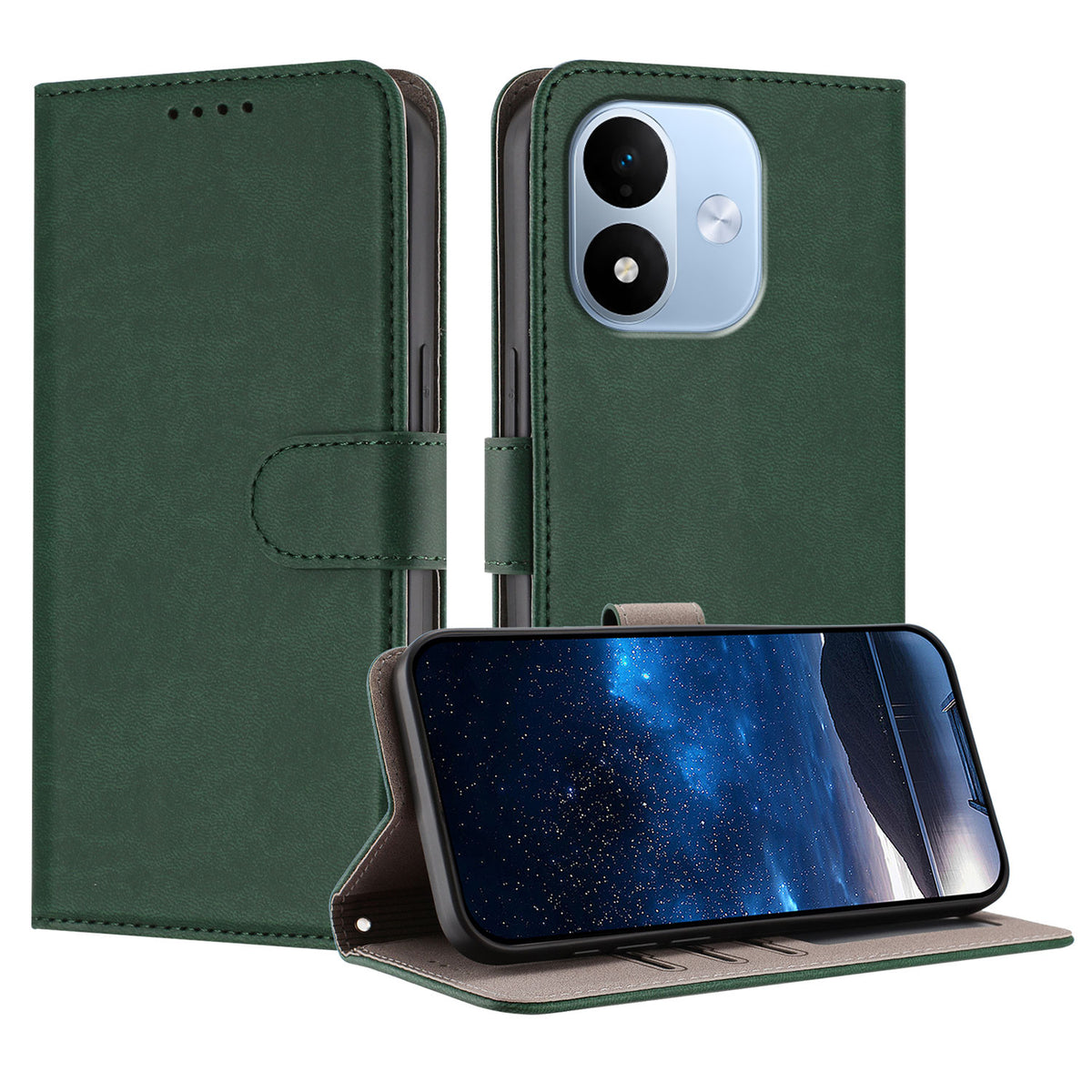 Xiaomi Redmi Note 17 Pro 5G Läderfodral Enfärgat mobilfodral med Plånbok