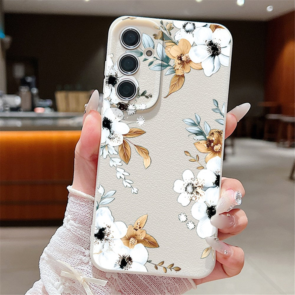 Samsung Galaxy A26 5G-skal med precisa utskärningar, anti-fingeravtrycksmönster, PU-läder + TPU-baksida