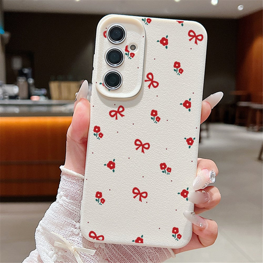 Samsung Galaxy A26 5G-skal med precisa utskärningar, anti-fingeravtrycksmönster, PU-läder + TPU-baksida