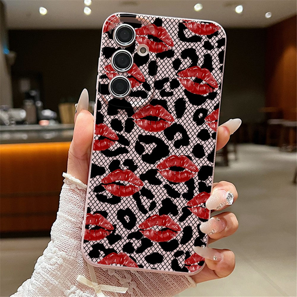 Samsung Galaxy A17 5G / A17 4G-skal med precisa utskärningar, anti-fingeravtrycksmönster, PU-läder + TPU-baksida