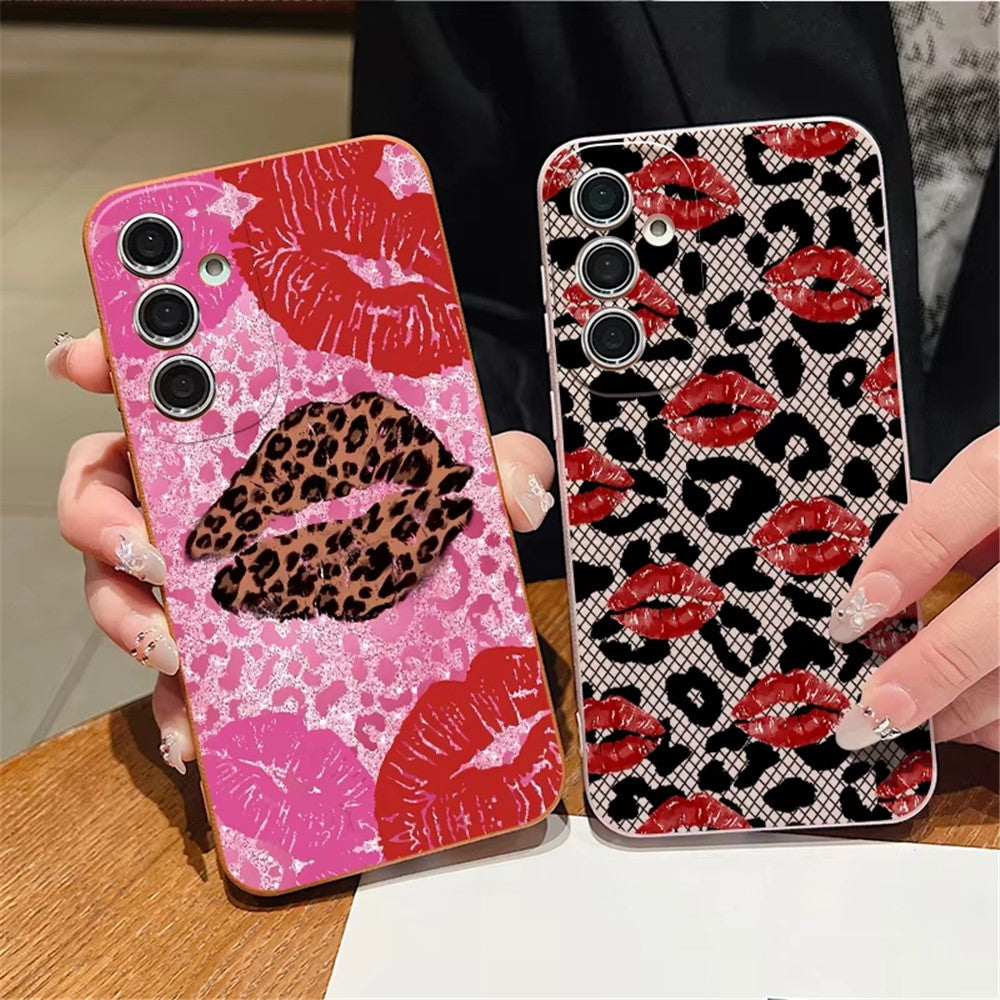 Samsung Galaxy A17 5G / A17 4G-skal med precisa utskärningar, anti-fingeravtrycksmönster, PU-läder + TPU-baksida
