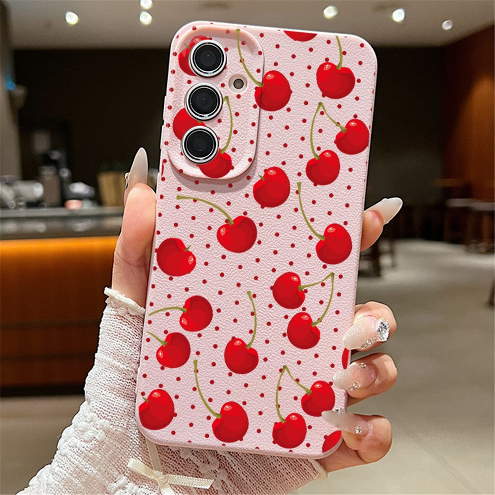 Samsung Galaxy A17 5G / A17 4G-skal med precisa utskärningar, anti-fingeravtrycksmönster, PU-läder + TPU-baksida