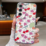 Samsung Galaxy A17 5G / A17 4G-skal med precisa utskärningar, anti-fingeravtrycksmönster, PU-läder + TPU-baksida