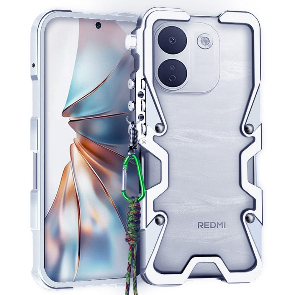 Xiaomi Redmi Note 17 Pro+ 5G / Note 17 Pro Max 5G Stötfångarskal Aluminiumlegering Metall mobilskal med Rem