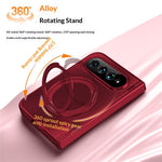Xiaomi 18 Fold Fodral Roterande Stativ Anti-Drop PC mobilskal med Härdat Glas Skärmskydd
