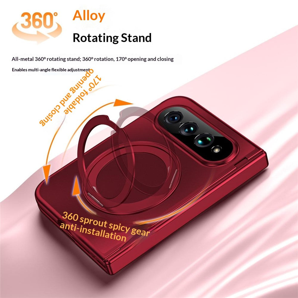 Xiaomi 18 Fold Fodral Roterande Stativ Anti-Drop PC mobilskal med Härdat Glas Skärmskydd