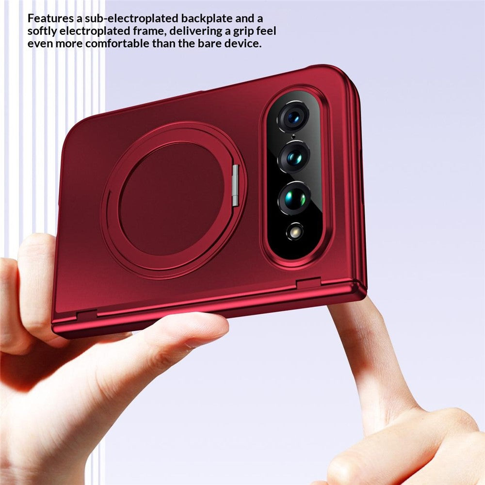 Xiaomi 18 Fold Fodral Roterande Stativ Anti-Drop PC mobilskal med Härdat Glas Skärmskydd