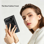 Xiaomi 18 Fold Fodral Roterande Stativ Anti-Drop PC mobilskal med Härdat Glas Skärmskydd