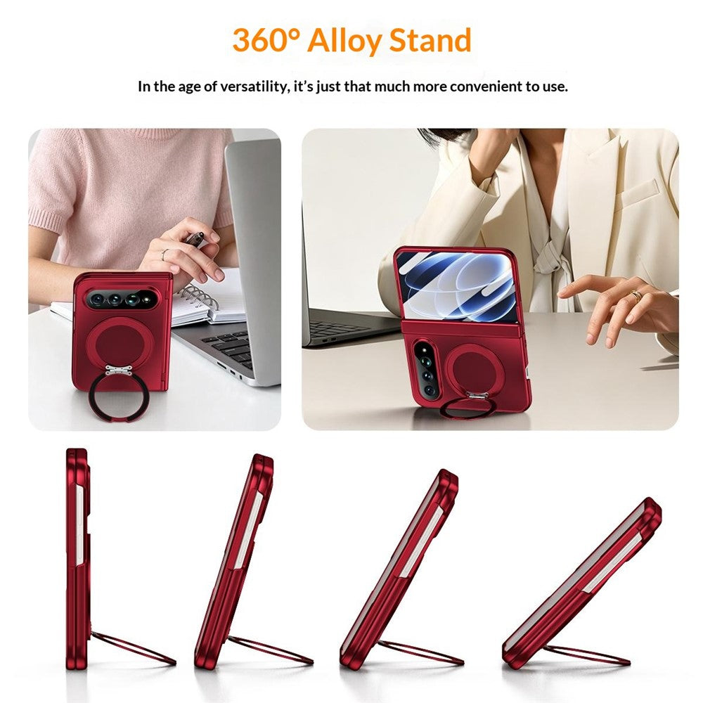 Xiaomi 18 Fold Fodral Roterande Stativ Anti-Drop PC mobilskal med Härdat Glas Skärmskydd