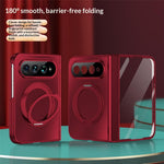 Xiaomi 18 Fold Fodral Roterande Stativ Anti-Drop PC mobilskal med Härdat Glas Skärmskydd