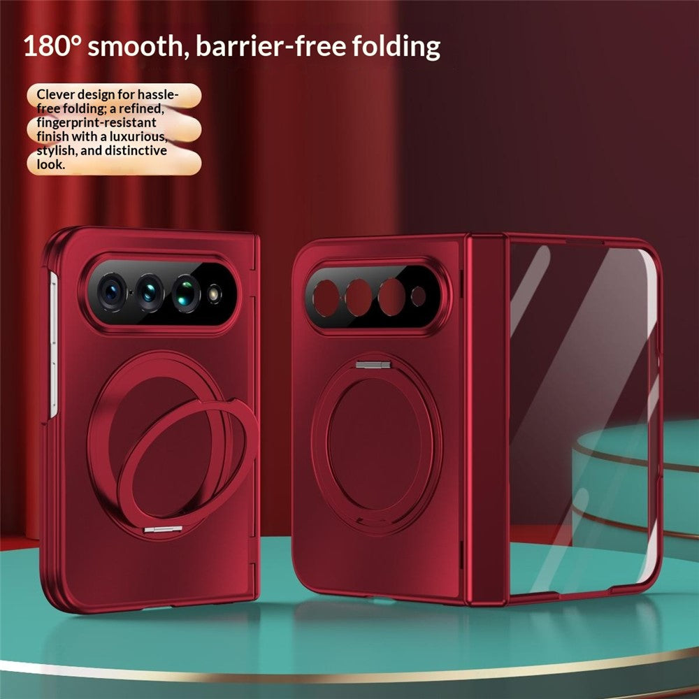 Xiaomi 18 Fold Fodral Roterande Stativ Anti-Drop PC mobilskal med Härdat Glas Skärmskydd