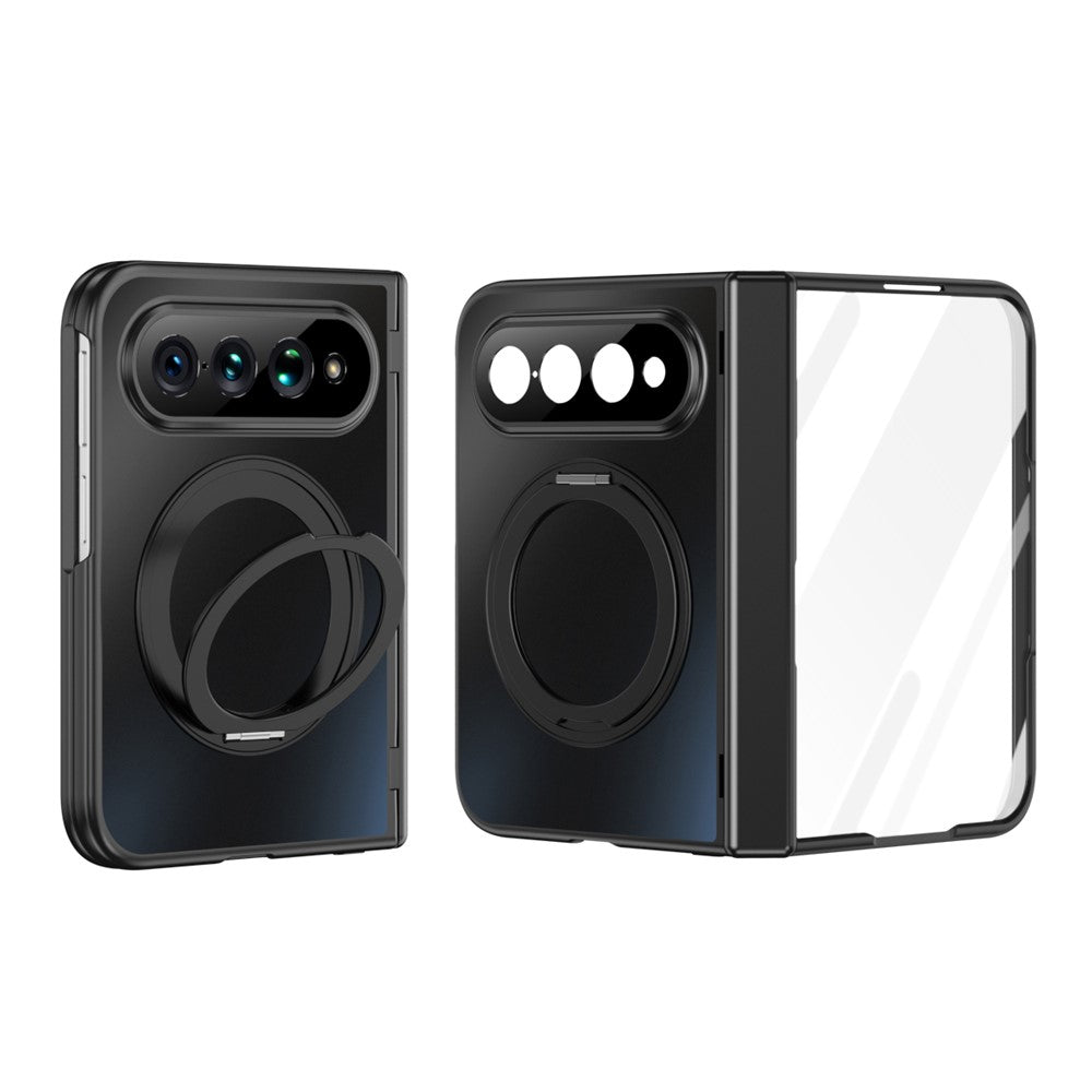 Xiaomi 18 Fold Fodral Roterande Stativ Anti-Drop PC mobilskal med Härdat Glas Skärmskydd
