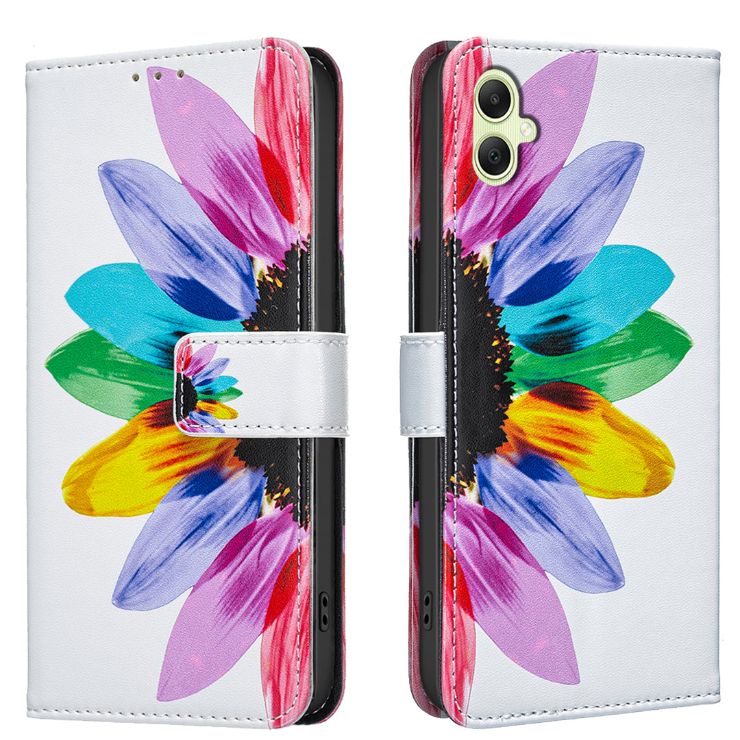 Samsung Galaxy A06 5G / Galaxy A07 4G / Galaxy A07 5G / Galaxy A07s 4G / Galaxy A08 5G / Galaxy A08 4G / Galaxy A06 4G-skal, plånboksfodral, mönstertryck, mobilläder
