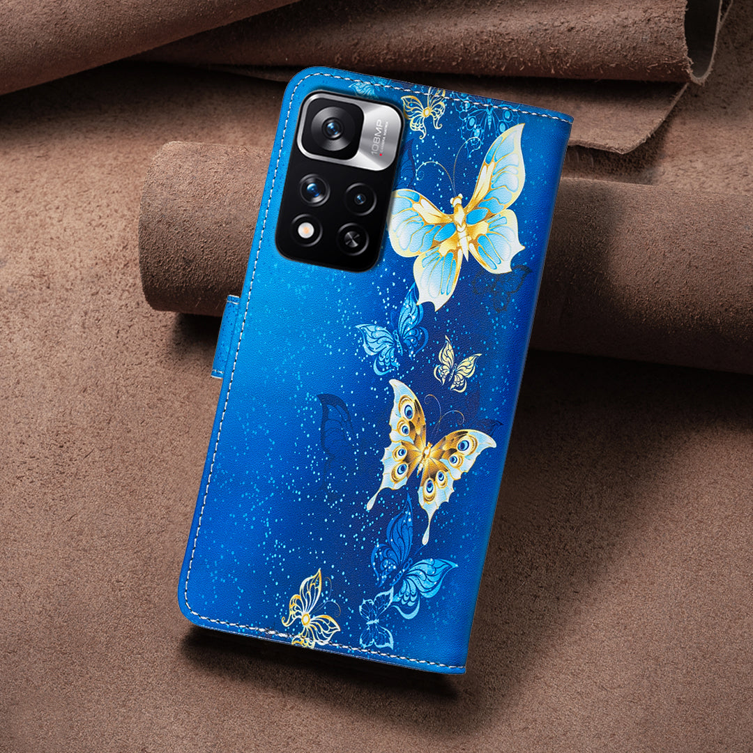 Xiaomi Redmi Note 11 Pro 4G (MediaTek) / Xiaomi Redmi Note 11 Pro 5G (Qualcomm) / Xiaomi Redmi Note 11 Pro 5G (Kina) (MediaTek) / Xiaomi Redmi Note 11 Pro-skal, plånboksfodral, mönstertryck, mobilläderfodral