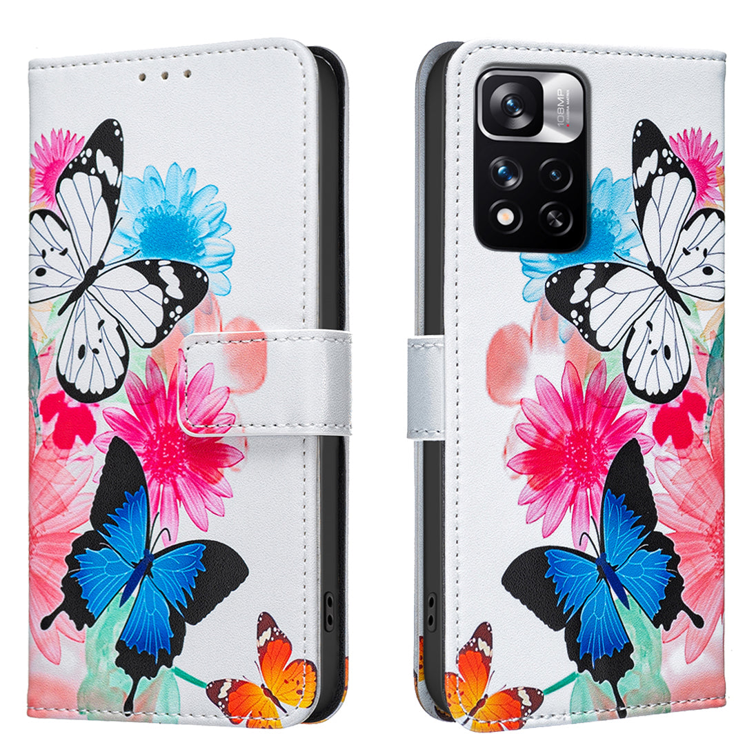Xiaomi Redmi Note 11 Pro 4G (MediaTek) / Xiaomi Redmi Note 11 Pro 5G (Qualcomm) / Xiaomi Redmi Note 11 Pro 5G (Kina) (MediaTek) / Xiaomi Redmi Note 11 Pro-skal, plånboksfodral, mönstertryck, mobilläderfodral