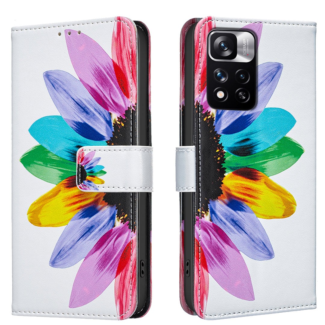 Xiaomi Redmi Note 11 Pro 4G (MediaTek) / Xiaomi Redmi Note 11 Pro 5G (Qualcomm) / Xiaomi Redmi Note 11 Pro 5G (Kina) (MediaTek) / Xiaomi Redmi Note 11 Pro-skal, plånboksfodral, mönstertryck, mobilläderfodral