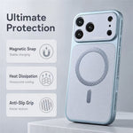 Skal för iPhone 13 Pro Max, kompatibelt med MagSafe, värmeavledande, fallskyddande TPU+PC-mobilskal