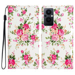 For Oppo Reno8 Lite 5G / Reno7 Z 5G PU Leather Wallet Case Magnetic Closure Stand Full Protection Folio Flip Pattern Printing Phone Cover with Strap
