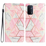 For Oppo A54 5G / A74 5G / A93 5G  Pattern Printing Folding Stand Wallet Case PU Leather Magnetic Closure Flip Protective Phone Cover with Strap