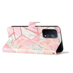 For Oppo A54 5G / A74 5G / A93 5G  Pattern Printing Folding Stand Wallet Case PU Leather Magnetic Closure Flip Protective Phone Cover with Strap