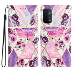 For Oppo A54 5G / A74 5G / A93 5G  Pattern Printing Folding Stand Wallet Case PU Leather Magnetic Closure Flip Protective Phone Cover with Strap