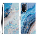 For Oppo A54 5G / A74 5G / A93 5G  Pattern Printing Folding Stand Wallet Case PU Leather Magnetic Closure Flip Protective Phone Cover with Strap