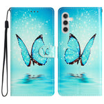 Til Samsung Galaxy A54 5G Mønstertryk PU Læder Flipcover Magnetisk Lukning Standpung Folio-etui med Rem