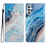 Til Samsung Galaxy A54 5G Mønstertryk PU Læder Flipcover Magnetisk Lukning Standpung Folio-etui med Rem