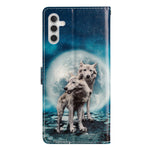 Samsung Galaxy A34 5G Mönstertryck PU-läder Plånboksfodral Stativ Magnetspänne Stötsäkert Folio-mobilfodral med Rem