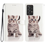 Til Samsung Galaxy A53 5G PU-læderpung Telefoncover Magnetisk Lukning Mønsterprint Stander Stødsikkert Cover med Rem