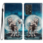 Til Samsung Galaxy A53 5G PU-læderpung Telefoncover Magnetisk Lukning Mønsterprint Stander Stødsikkert Cover med Rem