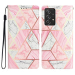 Til Samsung Galaxy A53 5G PU-læderpung Telefoncover Magnetisk Lukning Mønsterprint Stander Stødsikkert Cover med Rem