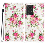 Til Samsung Galaxy A53 5G PU-læderpung Telefoncover Magnetisk Lukning Mønsterprint Stander Stødsikkert Cover med Rem