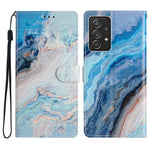 Til Samsung Galaxy A53 5G PU-læderpung Telefoncover Magnetisk Lukning Mønsterprint Stander Stødsikkert Cover med Rem