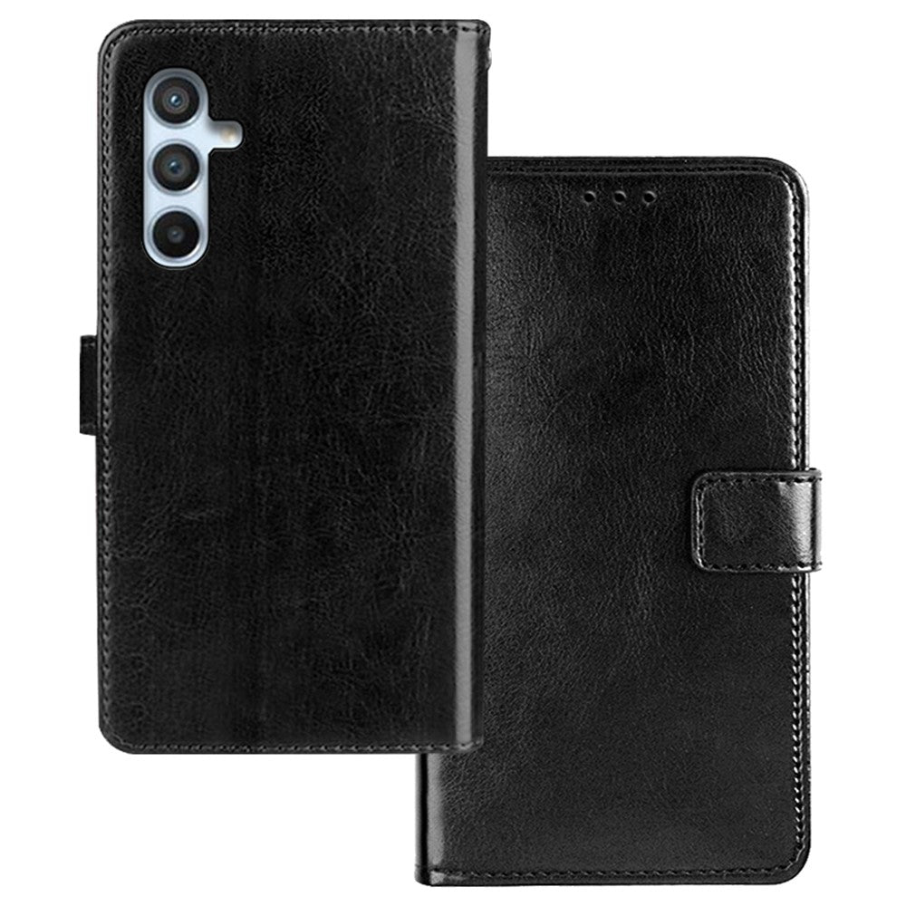 IDEWEI magnetisk cover til Samsung Galaxy A54 5G med Crazy Horse-tekstur, støttefunktion, pung, PU-læder og anti-fald, flip-folio-mobilcover