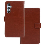 IDEWEI magnetisk cover til Samsung Galaxy A54 5G med Crazy Horse-tekstur, støttefunktion, pung, PU-læder og anti-fald, flip-folio-mobilcover