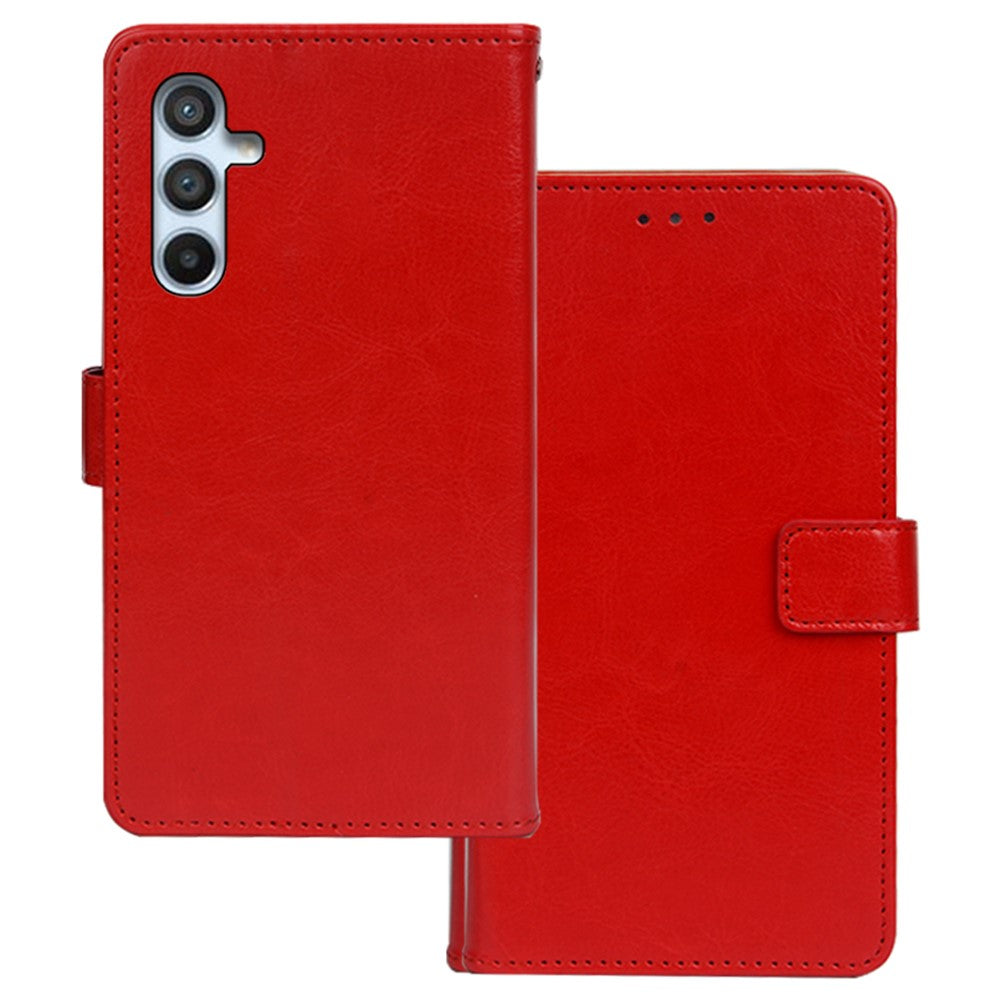 IDEWEI magnetisk cover til Samsung Galaxy A54 5G med Crazy Horse-tekstur, støttefunktion, pung, PU-læder og anti-fald, flip-folio-mobilcover