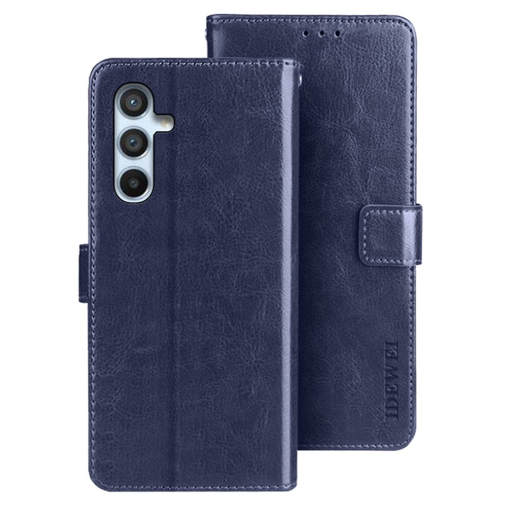 IDEWEI-stødsikkert flip-pungcover med stativ til Samsung Galaxy A54 5G, PU-lædercover med Crazy Horse-struktur