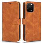 For Huawei nova Y61 4G Skin-touch Feeling PU Leather Protective Cell Phone Cover Scratch-resistant Phone Case Wallet Stand