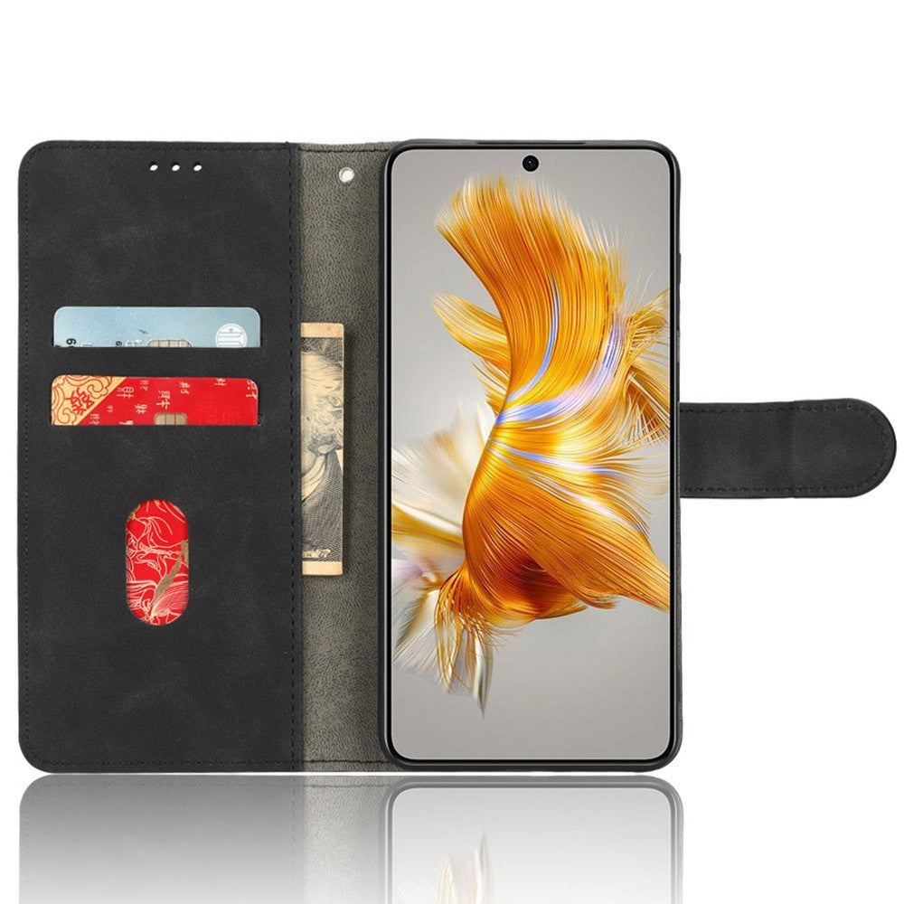 For Huawei Mate 50 4G Skin-Touch Feeling Protective Cell Phone Cover Anti-Fall Flip Leather Wallet Case Stand