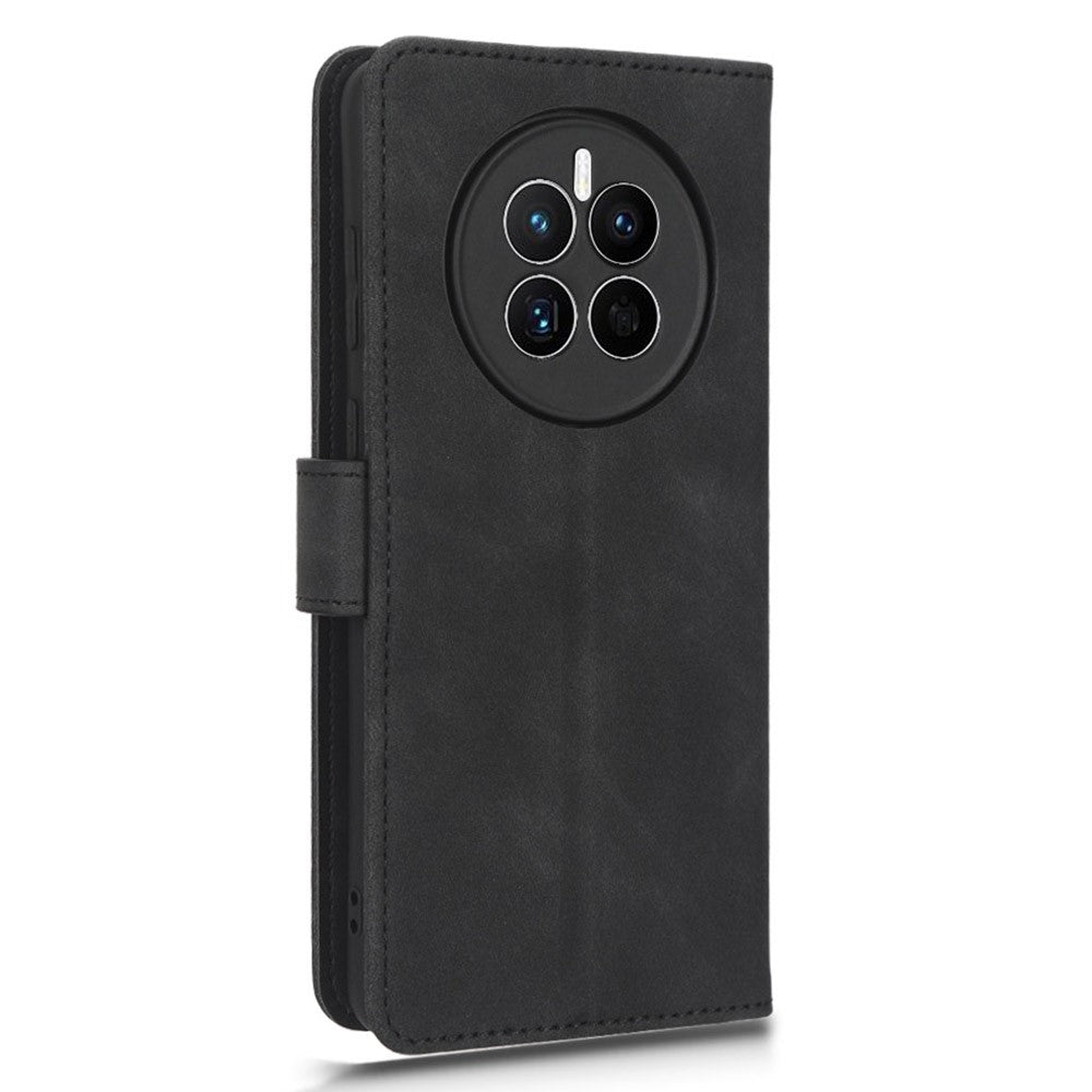 For Huawei Mate 50 4G Skin-Touch Feeling Protective Cell Phone Cover Anti-Fall Flip Leather Wallet Case Stand