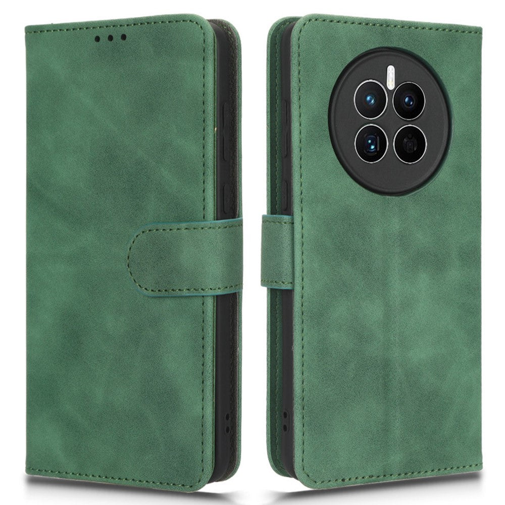 For Huawei Mate 50 4G Skin-Touch Feeling Protective Cell Phone Cover Anti-Fall Flip Leather Wallet Case Stand