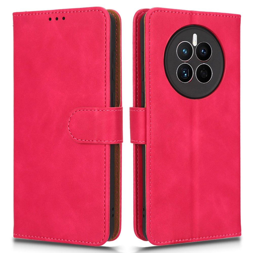 For Huawei Mate 50 4G Skin-Touch Feeling Protective Cell Phone Cover Anti-Fall Flip Leather Wallet Case Stand