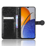 For Huawei nova Y61 4G Dot Pattern Imprinted Phone Cover PU Leather Shockproof Wallet Stand Cover with Strap