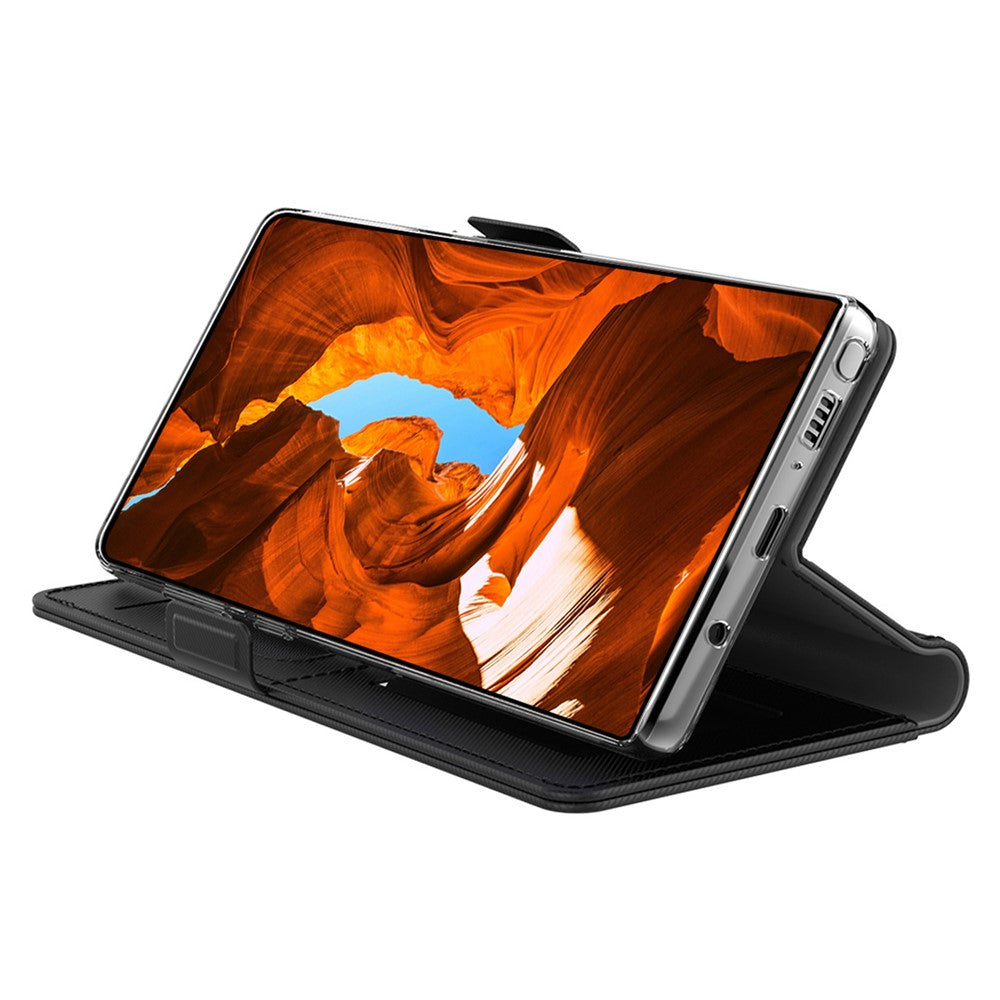 Samsung Galaxy S22 5G Reptåligt PU-läder Flipfodral med korthållare, stativ, dubbelt magnetiskt spänne, mobilfodral med sminkspegel