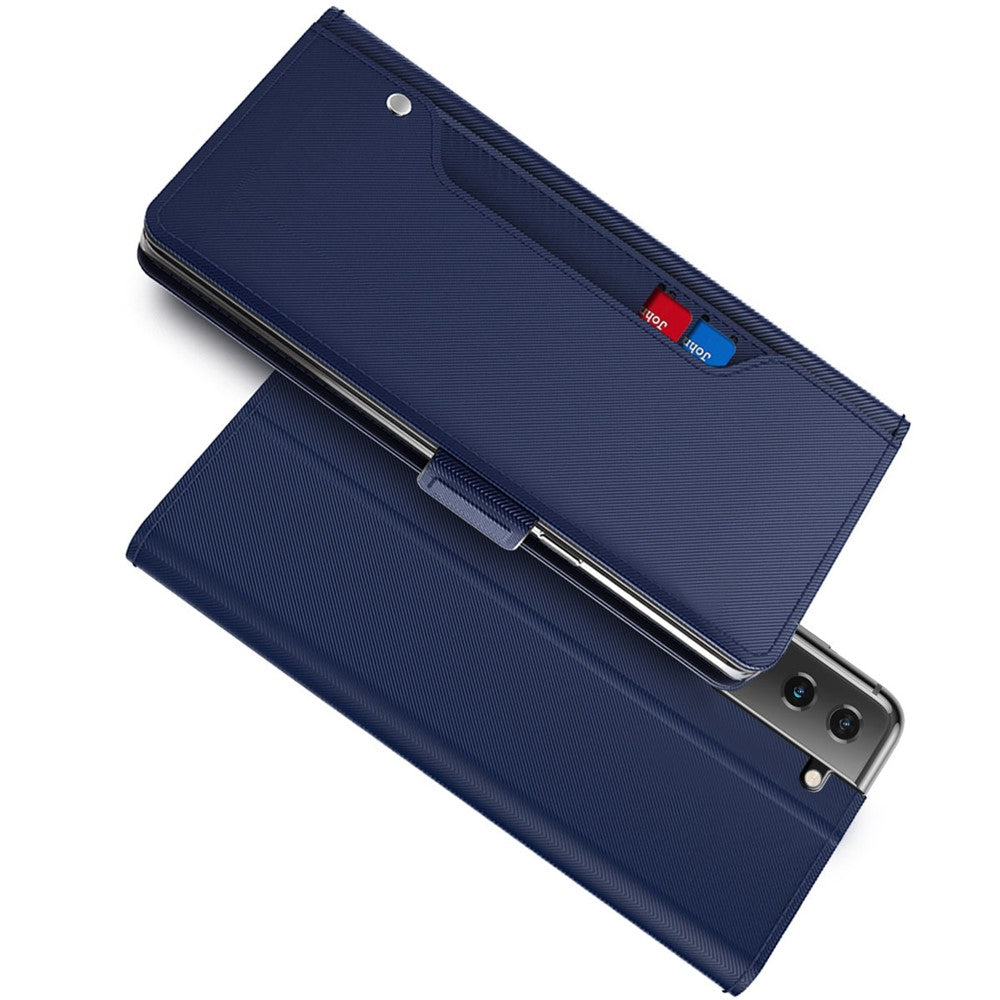 Samsung Galaxy S23+ Stötsäkert PU-läderfodral Sminkspegeldesign Korthållare Stativ Magnetisk Stängning Flip Mobilskal