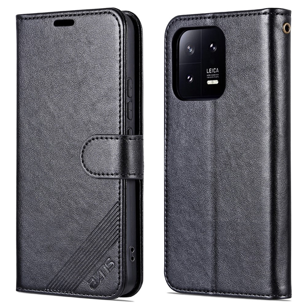 AZNS for Xiaomi 13 Pro 5G Shockproof Phone Flip Wallet Case Anti-scratch PU Leather Phone Cover with Viewing Stand