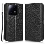 Anti-drop Cell Phone Cover For Xiaomi 13 5G Dot Pattern Imprinted PU Leather Phone Wallet Case Stand with Strap